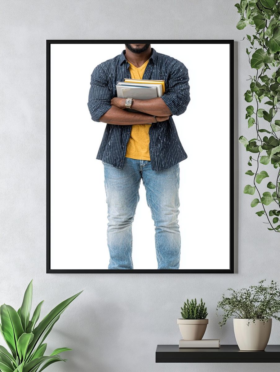 Smiling Student Portrait Poster. — room view 4