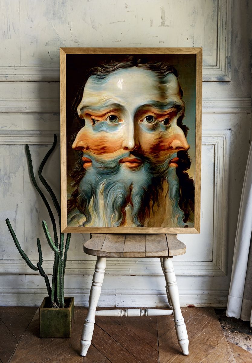 Surreal Faces — Fine Art Print. — room view 1
