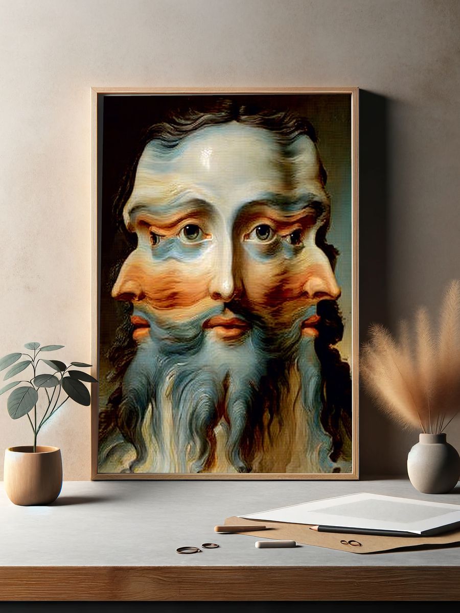 Surreal Faces — Fine Art Print. — room view 2