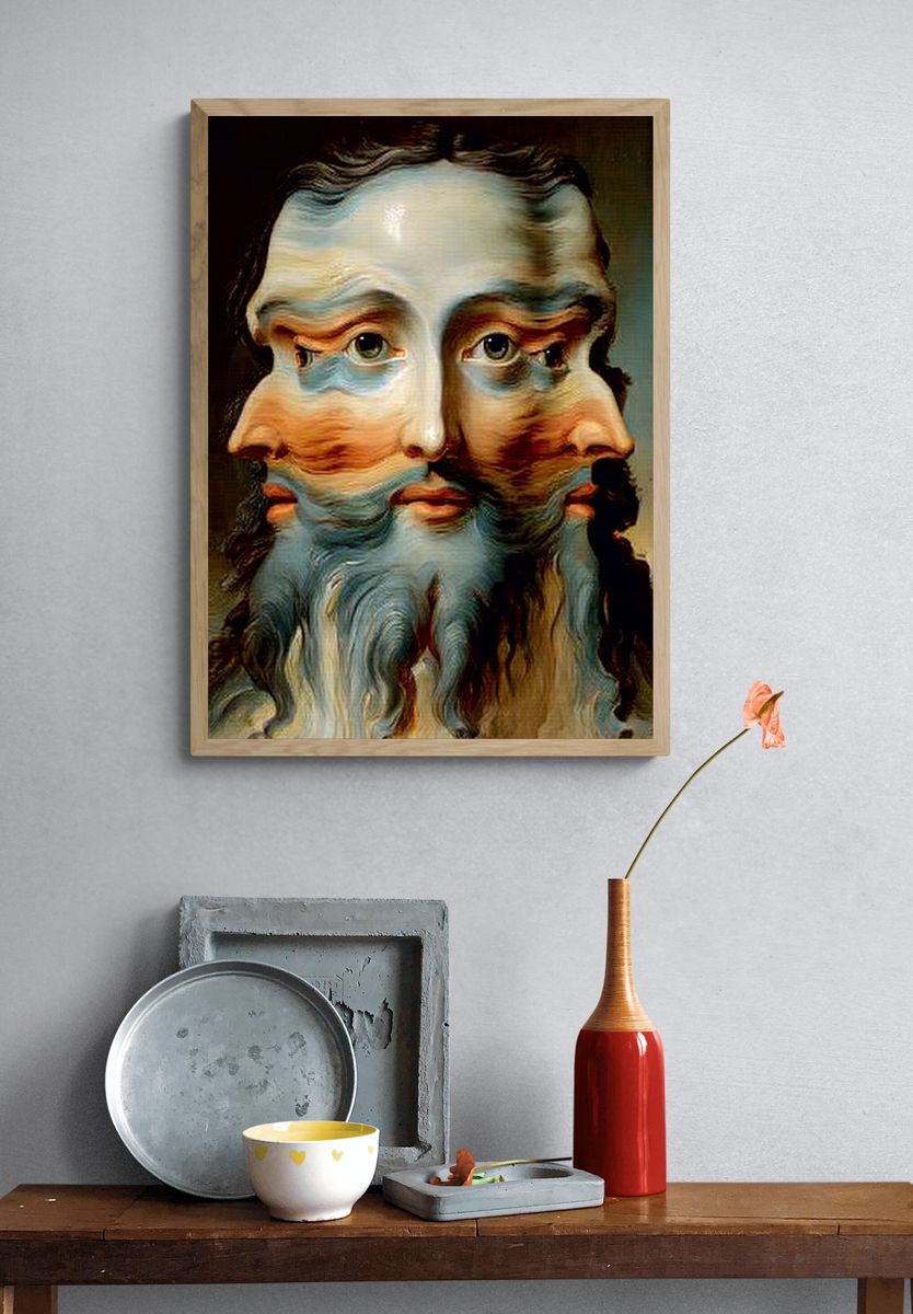 Surreal Faces — Fine Art Print. — room view 3