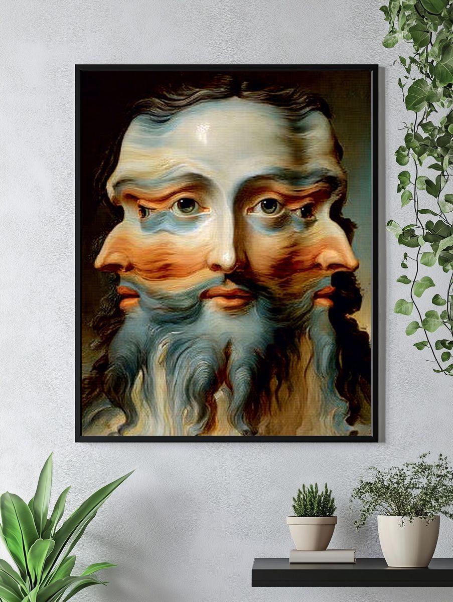 Surreal Faces — Fine Art Print. — room view 4