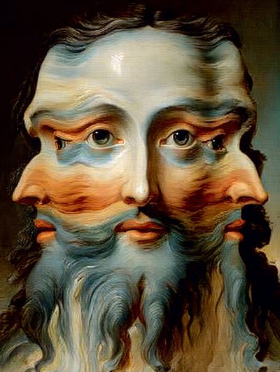 Surreal Faces — Fine Art Print. poster