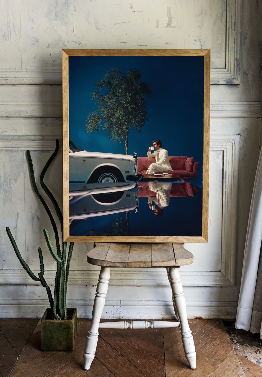 Surreal Luxury Car Lounge Poster. — room view 1