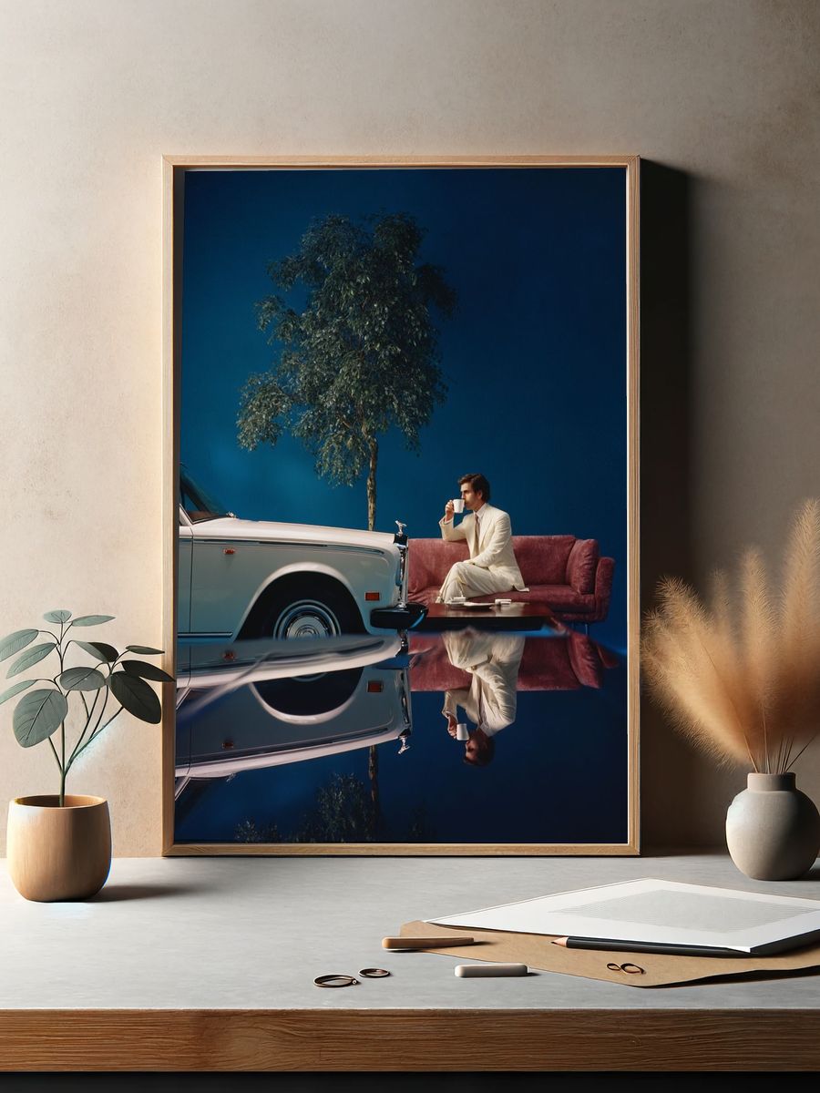 Surreal Luxury Car Lounge Poster. — room view 2