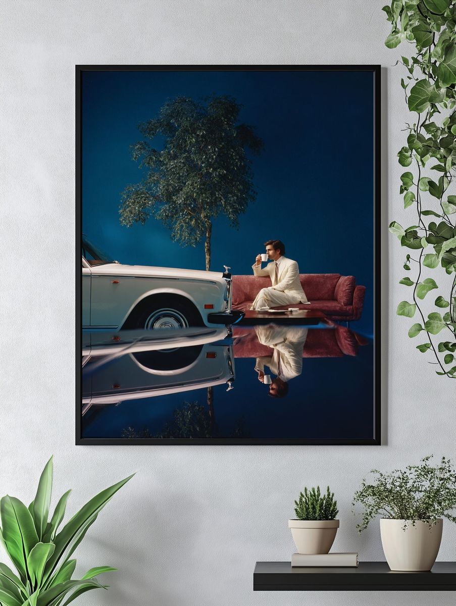 Surreal Luxury Car Lounge Poster. — room view 4