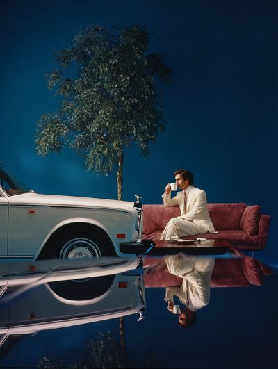 Surreal Luxury Car Lounge Poster. poster print