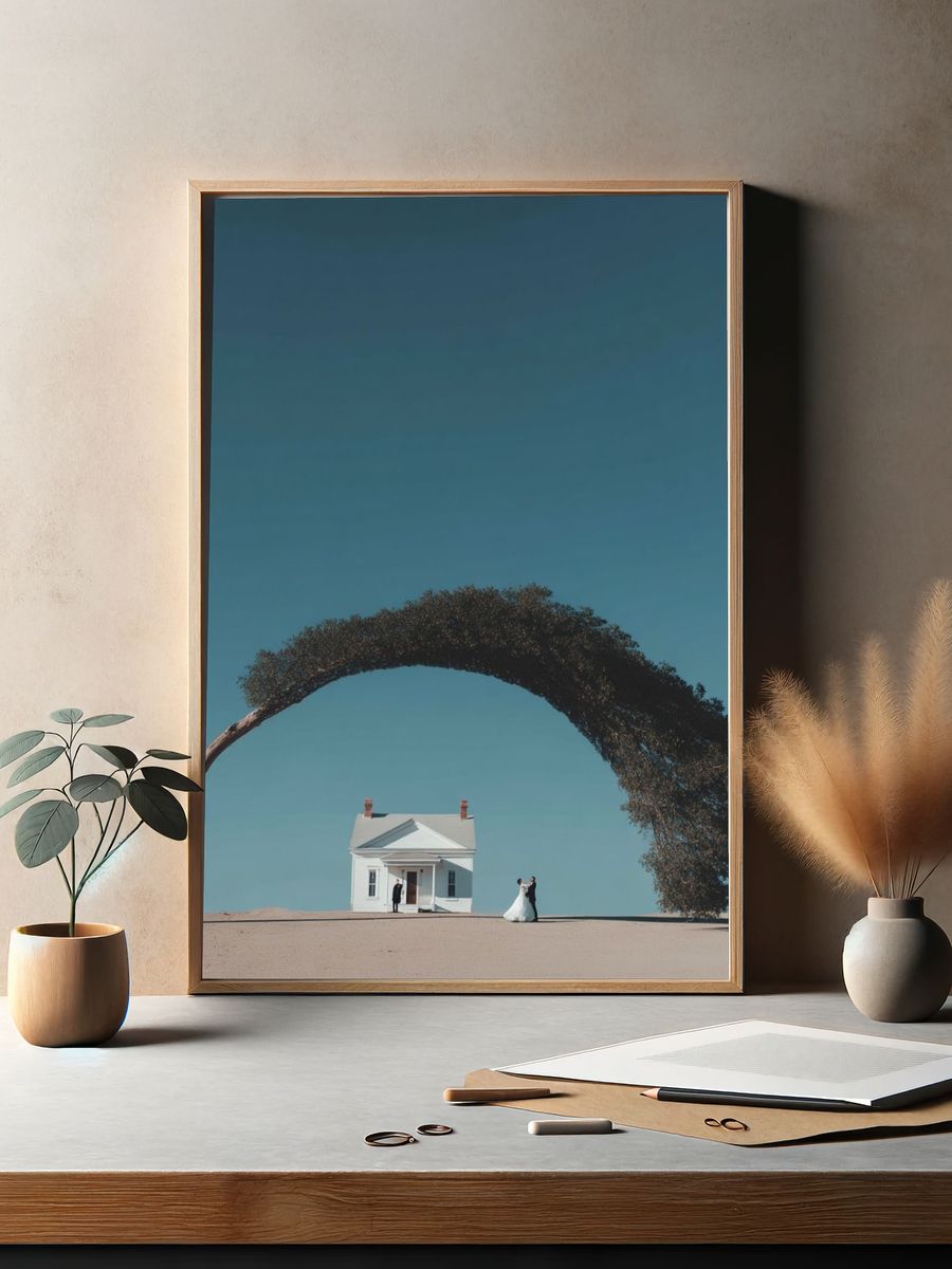 Surreal Wedding Tree Landscape Poster. — room view 2