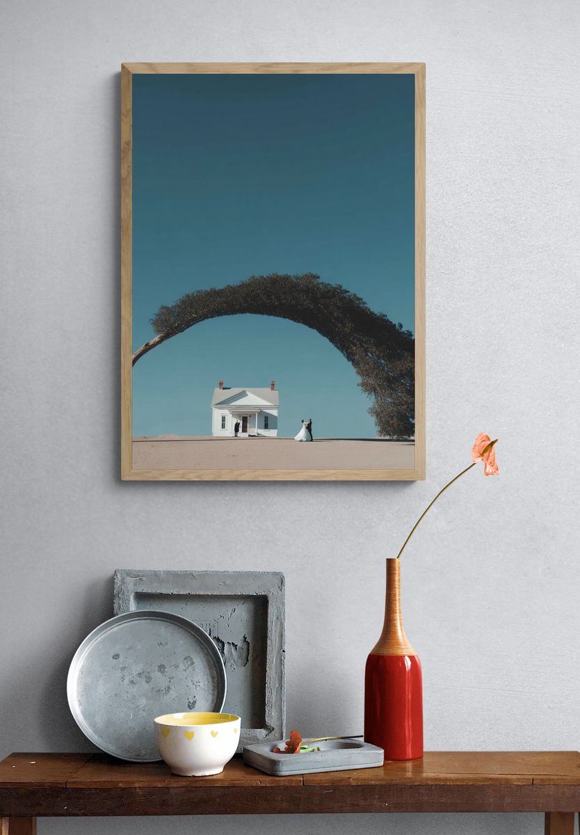 Surreal Wedding Tree Landscape Poster. — room view 3