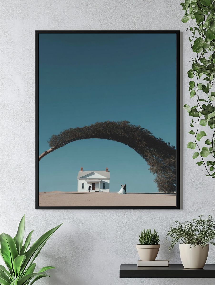 Surreal Wedding Tree Landscape Poster. — room view 4
