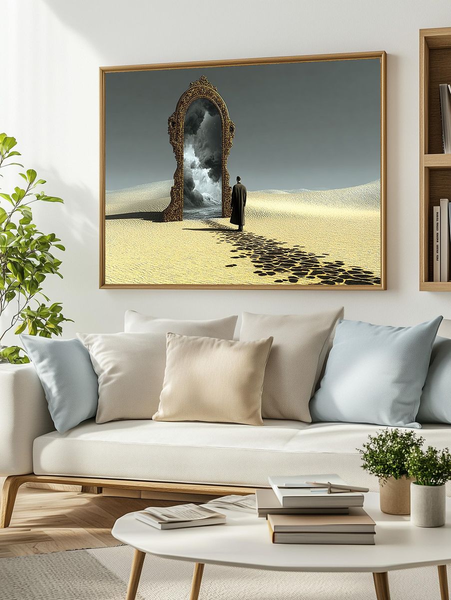 Surreal Desert Portal Print. — room view 2