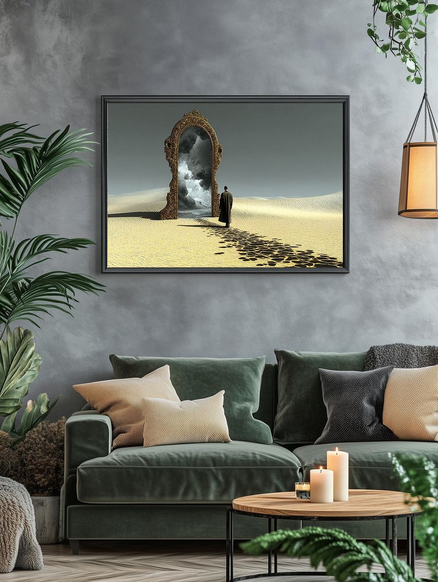 Surreal Desert Portal Print. — room view 4