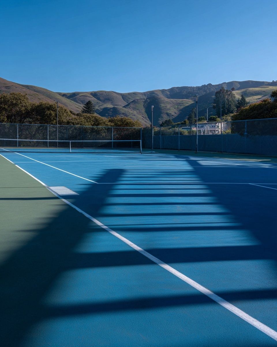 Tennis Court Shadows — Photography Print. poster detail