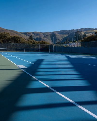 Tennis Court Shadows — Photography Print. poster