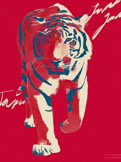 Tiger — Abstract Art Print. poster print
