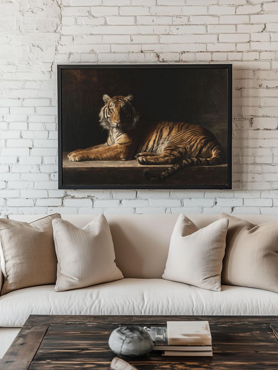 Resting Tiger — Fine-Art Print. — room view 1