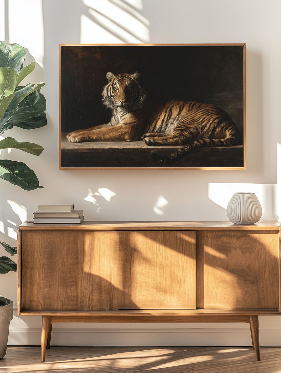 Resting Tiger — Fine-Art Print. — room view 3