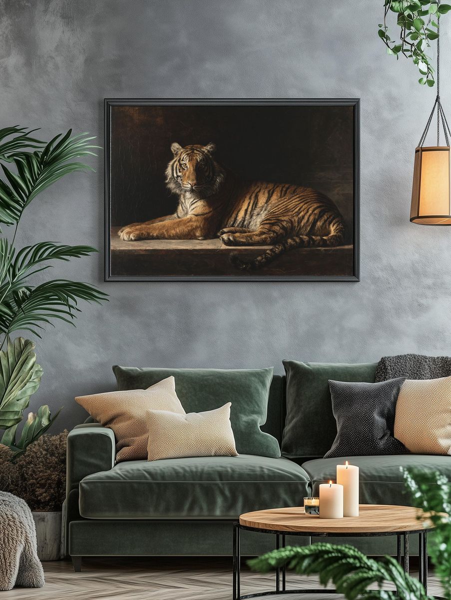 Resting Tiger — Fine-Art Print. — room view 4
