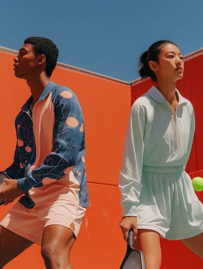 Dynamic Tennis Players — Fashion Photography Print. poster print