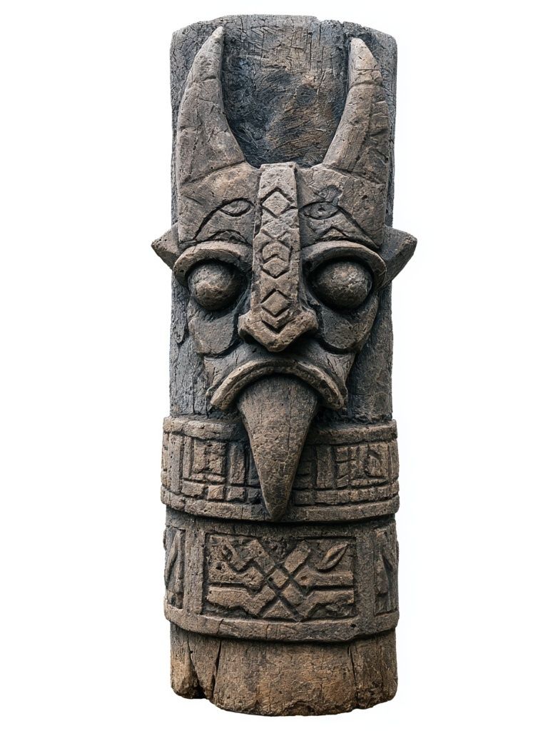 Carved Tribal Totem Photography Poster. poster — photography art