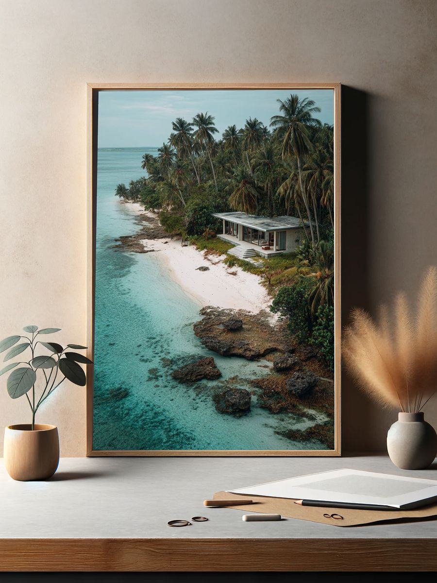 Tropical Beach House — Photography Print. — room view 2