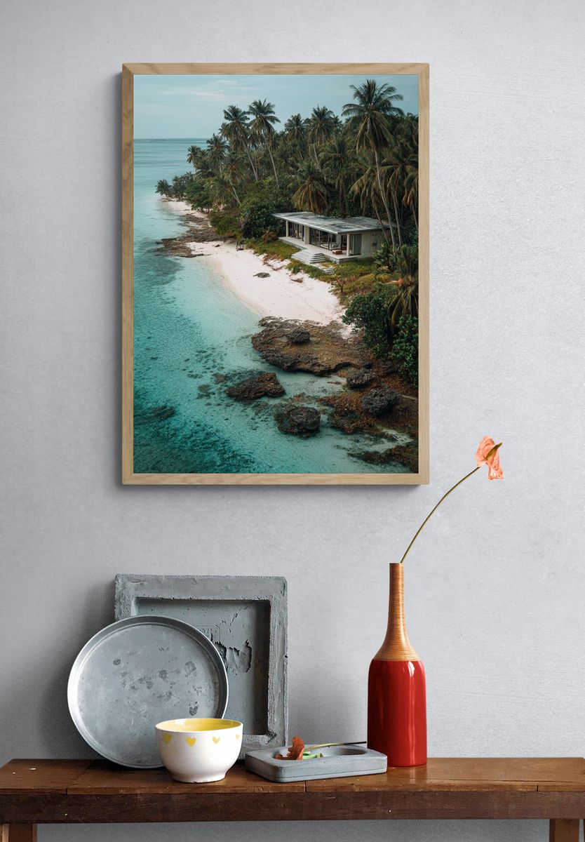 Tropical Beach House — Photography Print. — room view 3