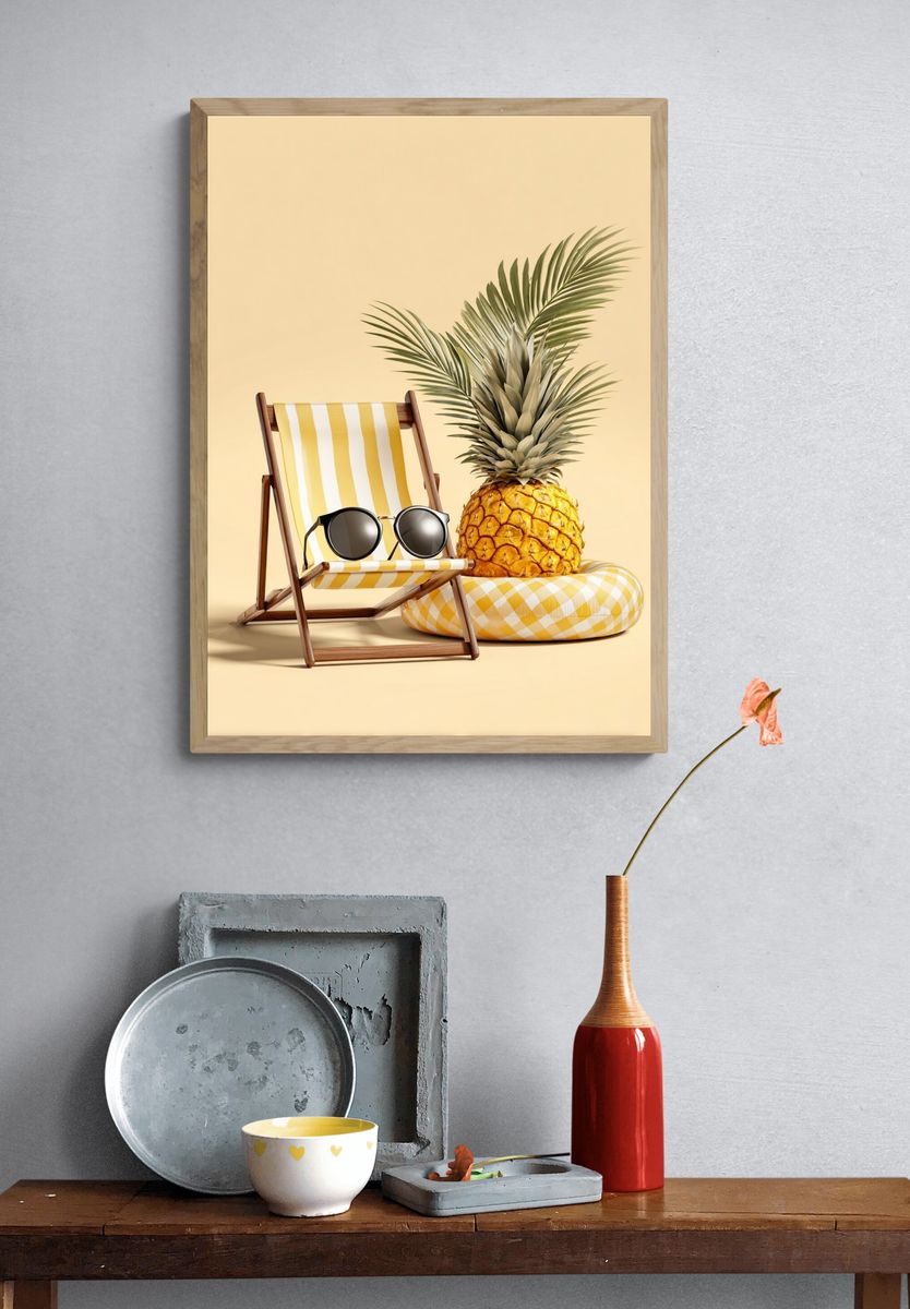 Tropical Vibes — Summer Print. — room view 3