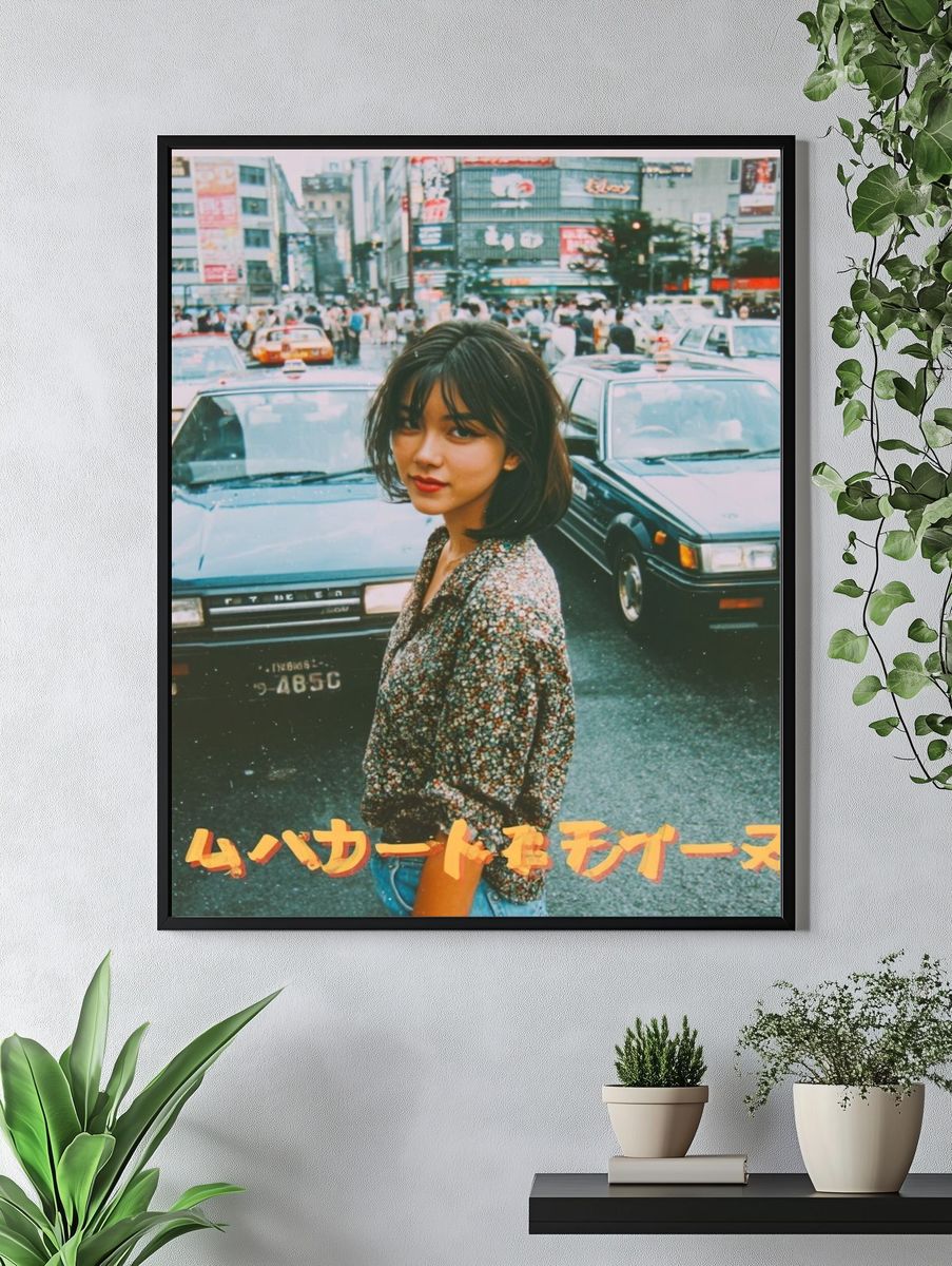 Tokyo Street Portrait Vintage Print. — room view 4