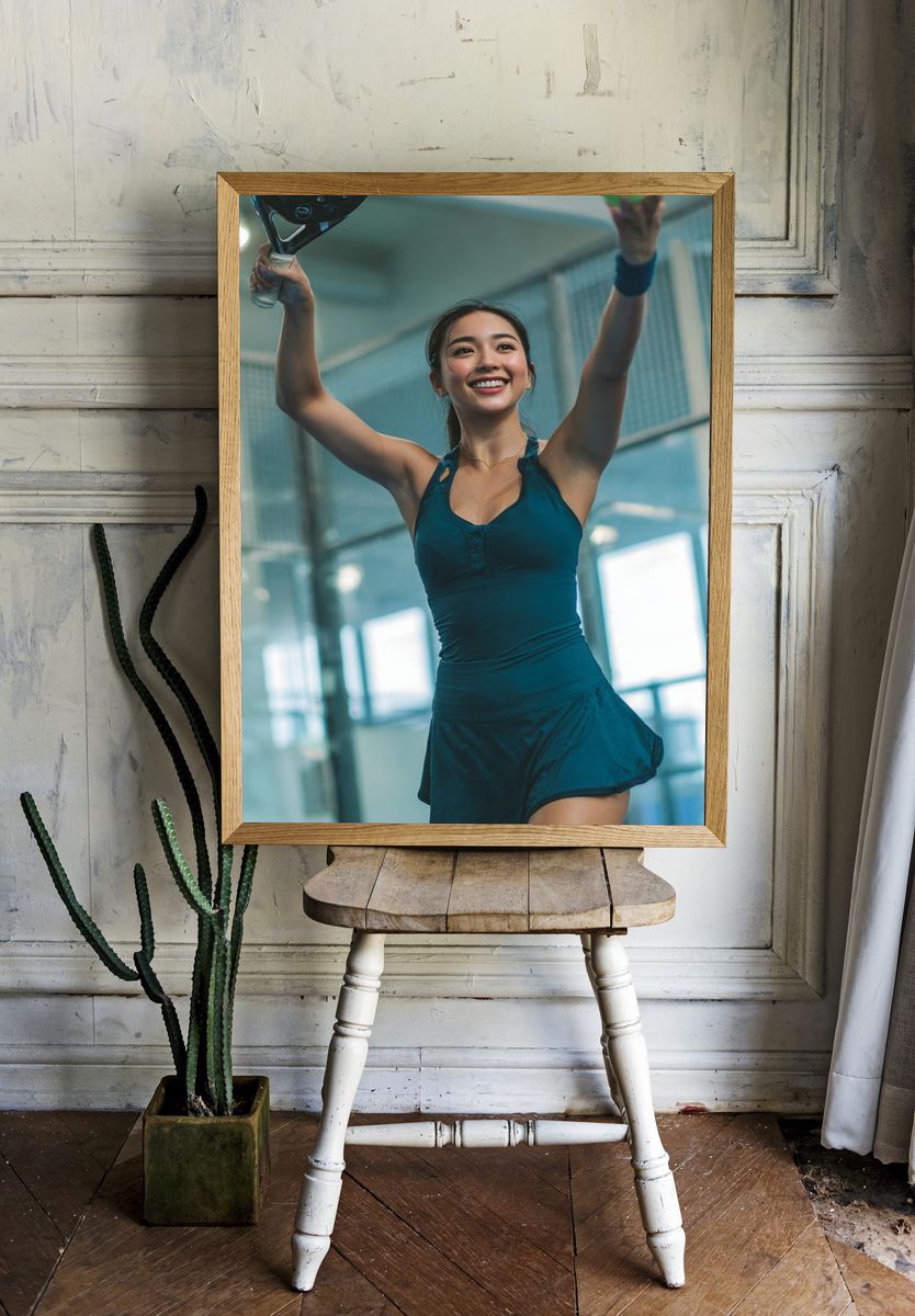 Tennis Player in Action — Sports Photography Print. — room view 1