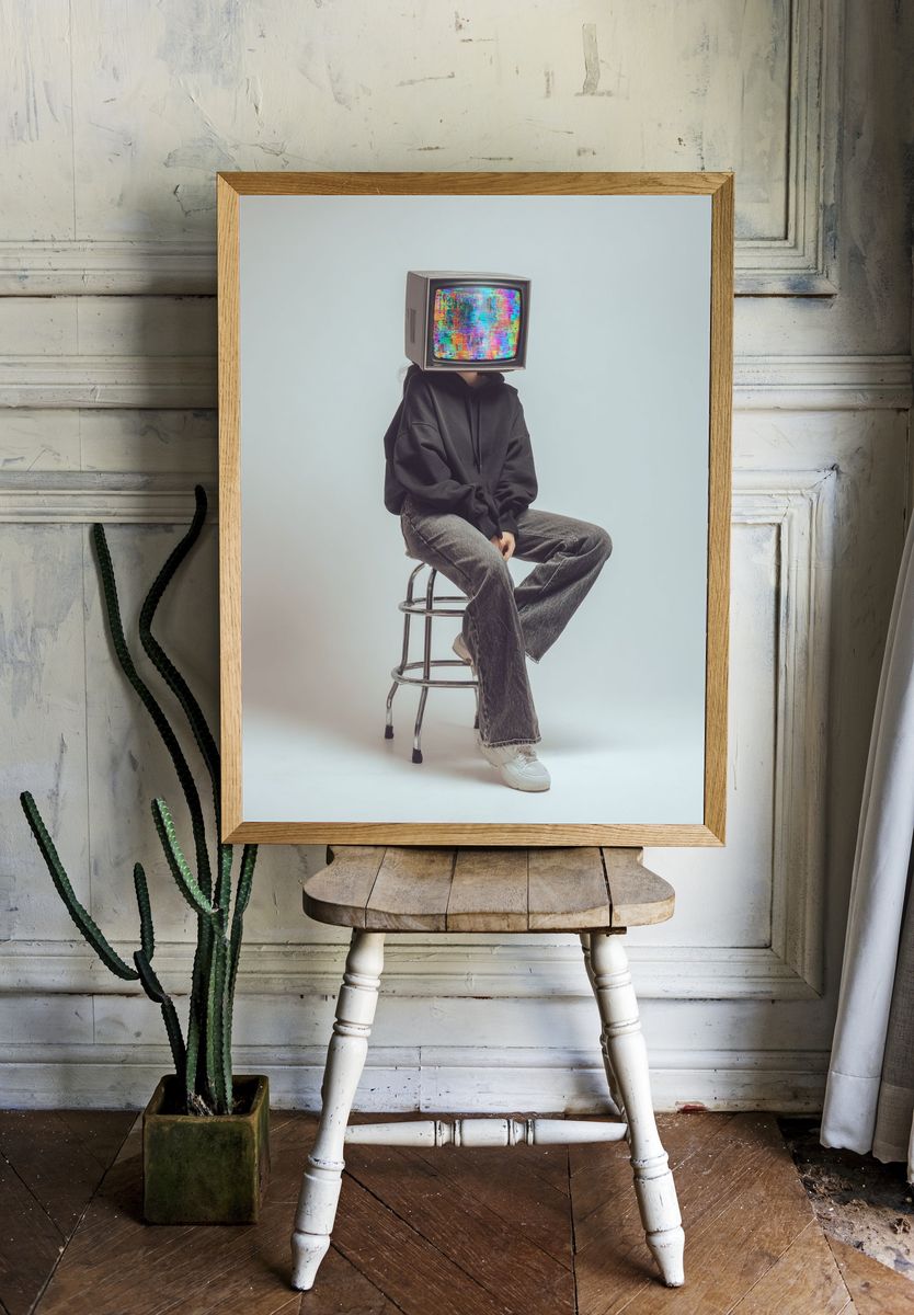 TV Head Portrait Photography Poster. — room view 1