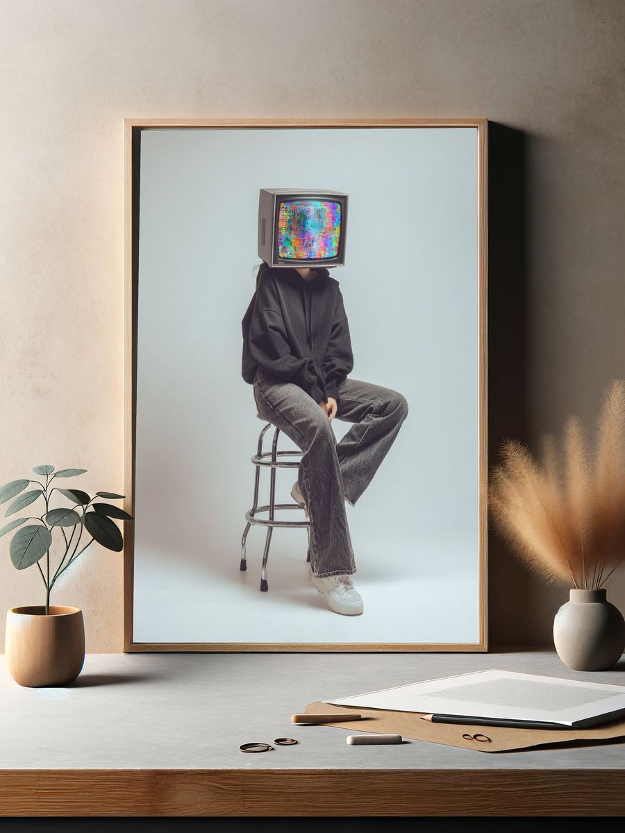 TV Head Portrait Photography Poster. — room view 2