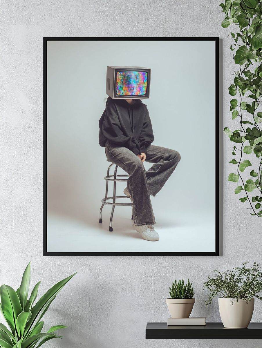 TV Head Portrait Photography Poster. — room view 4