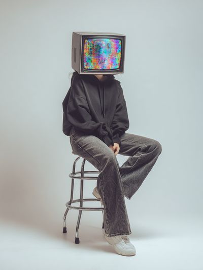 TV Head Portrait Photography Poster. poster print