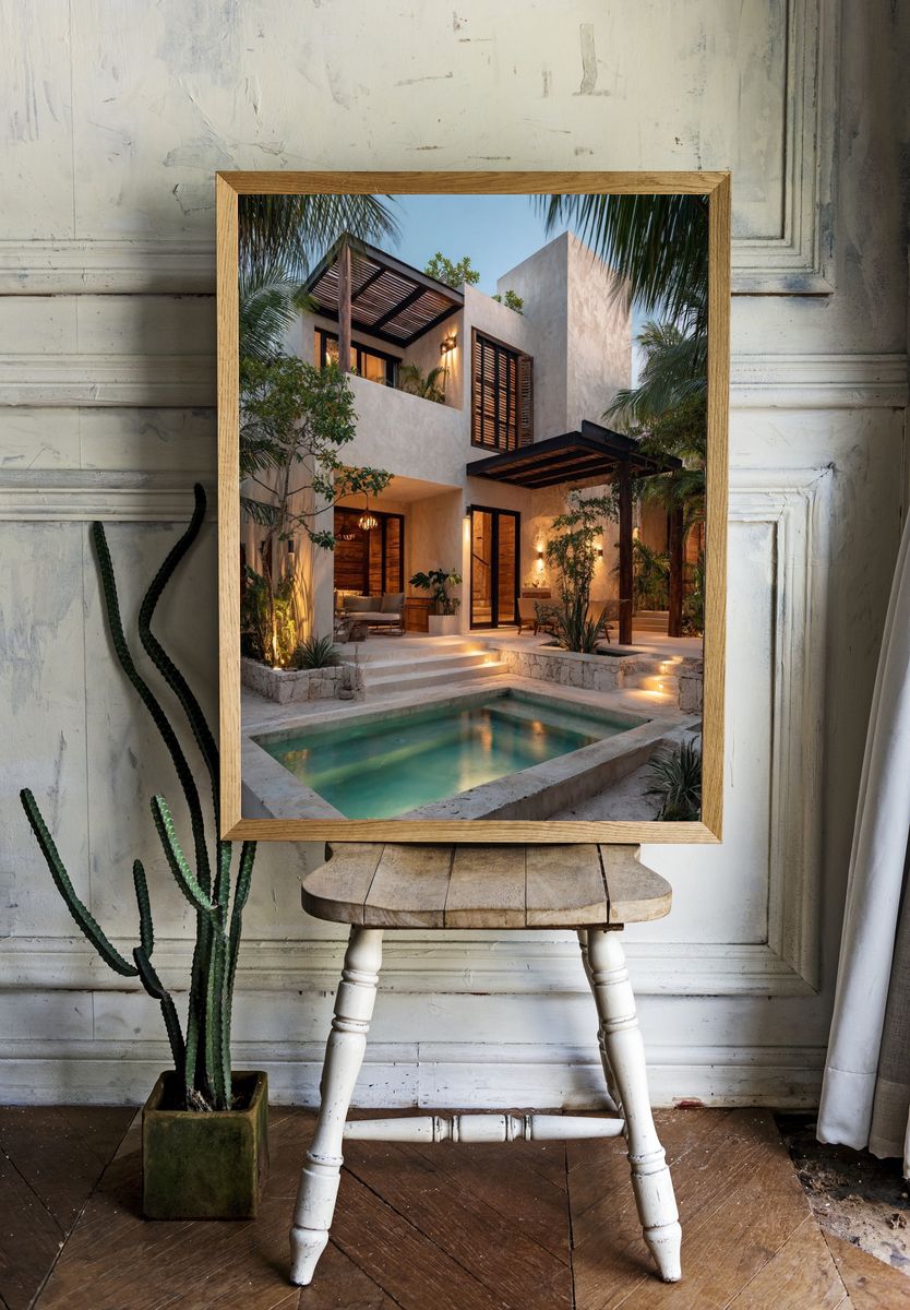 Modern Tropical Villa — Architecture Print. room preview