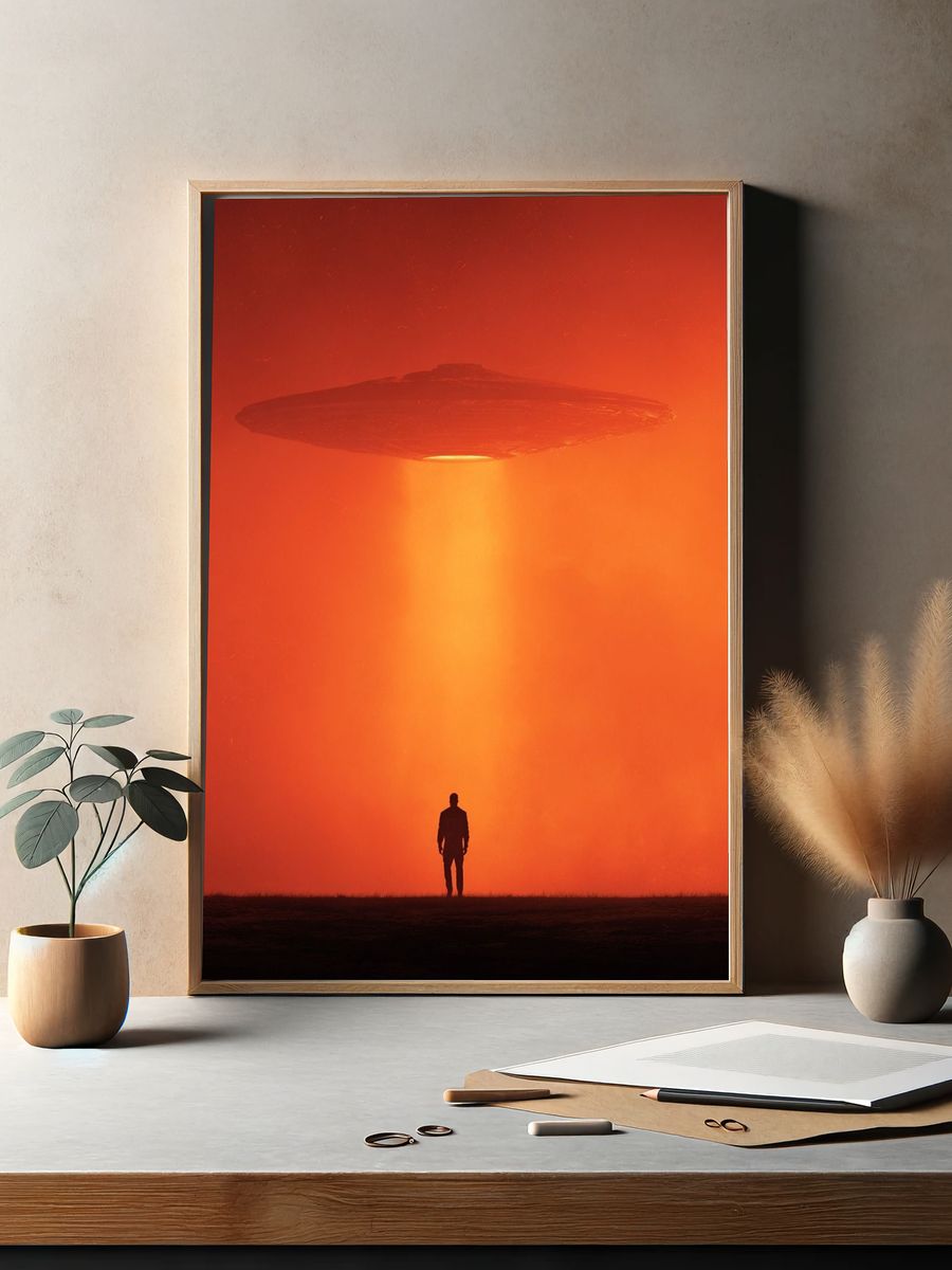 UFO Encounter Sci-Fi Poster. — room view 2