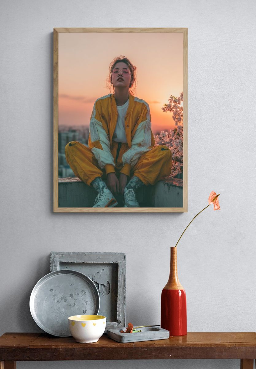 Urban Sunset Fashion Poster. — room view 3