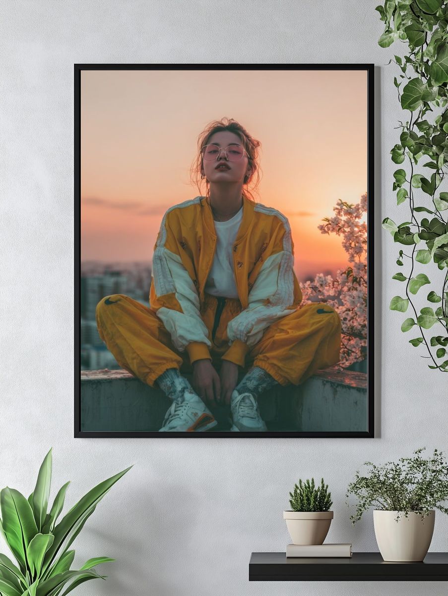 Urban Sunset Fashion Poster. — room view 4