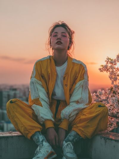 Urban Sunset Fashion Poster. poster