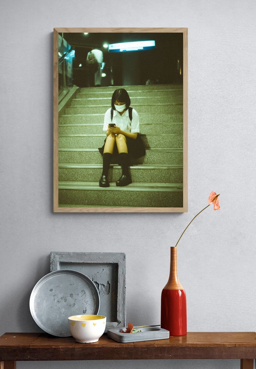 Girl on Stairs — Urban Photography Poster. — room view 3