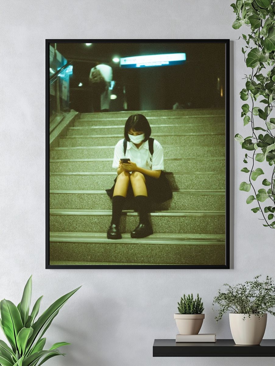 Girl on Stairs — Urban Photography Poster. — room view 4