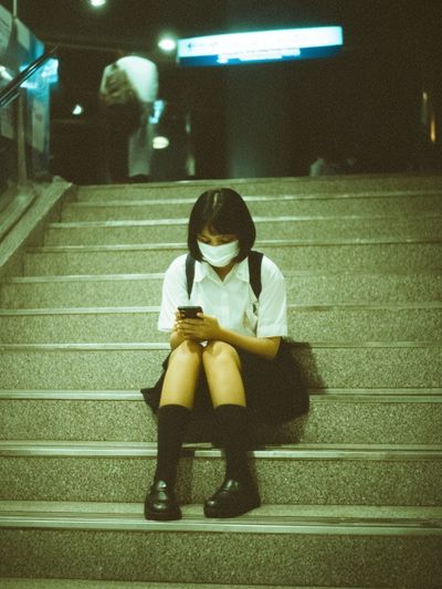 Girl on Stairs — Urban Photography Poster. poster print