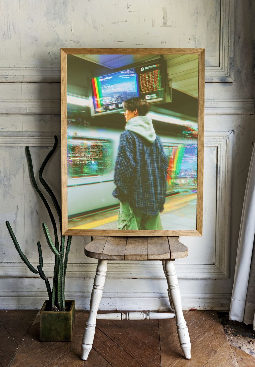 Urban Subway Scene — Photography Print. — room view 1