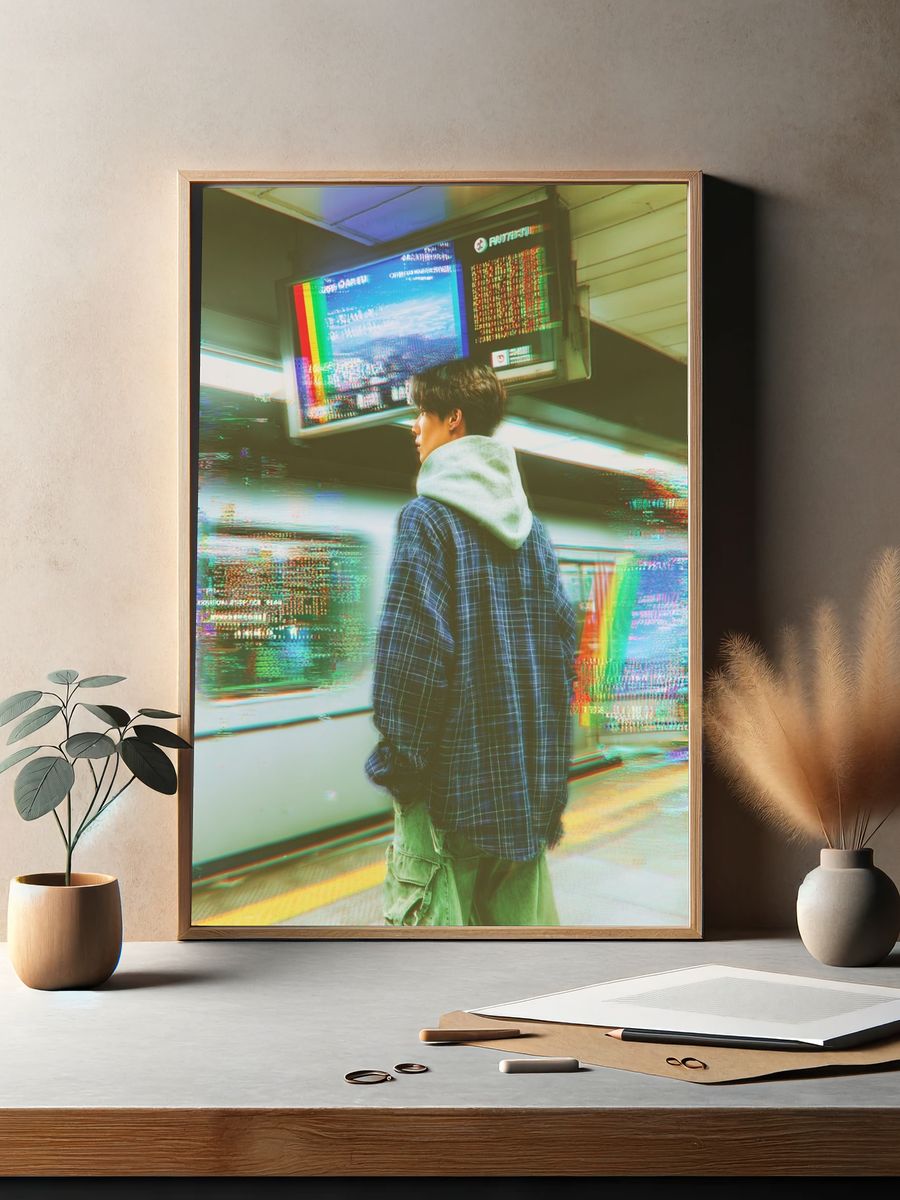 Urban Subway Scene — Photography Print. — room view 2