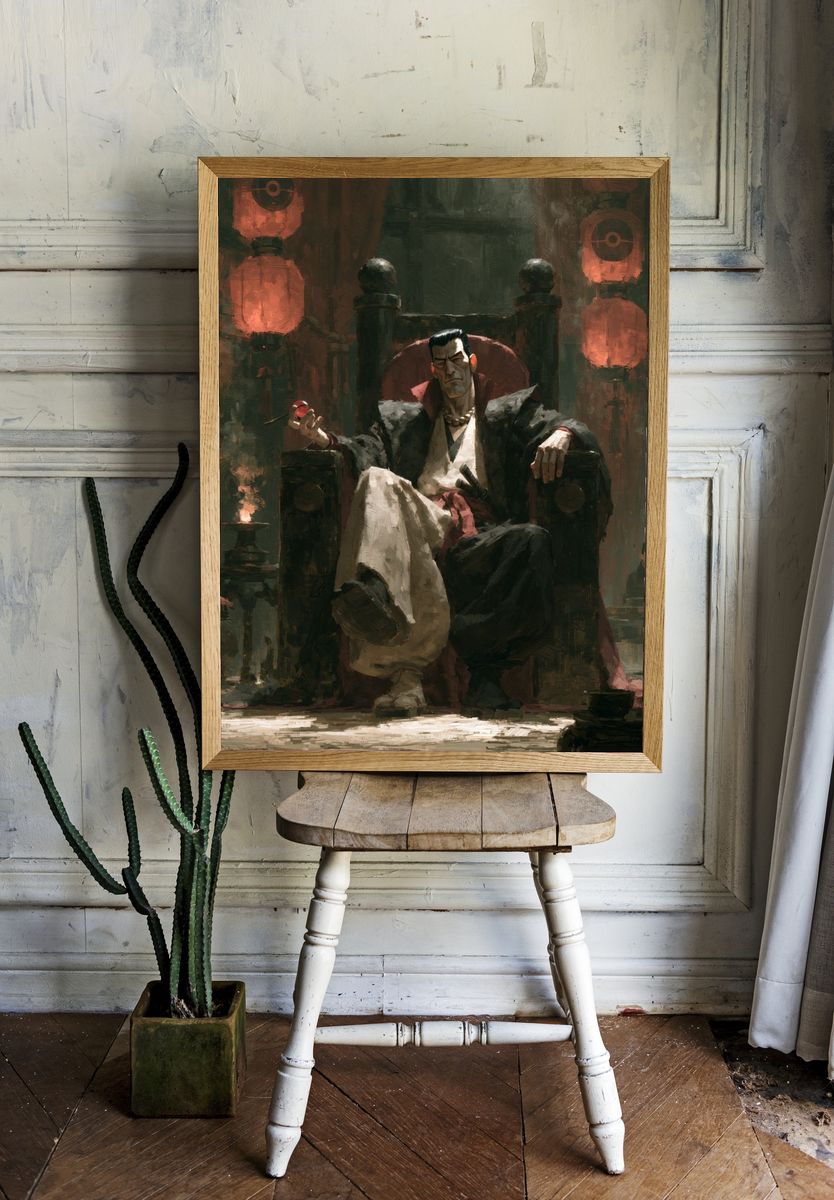 Vampire Throne Illustration Poster. — room view 1