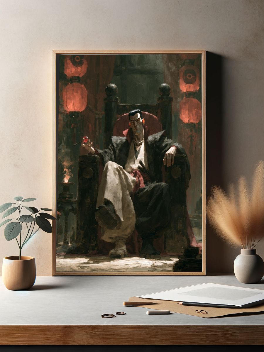 Vampire Throne Illustration Poster. — room view 2