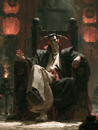 Vampire Throne Illustration Poster. poster print