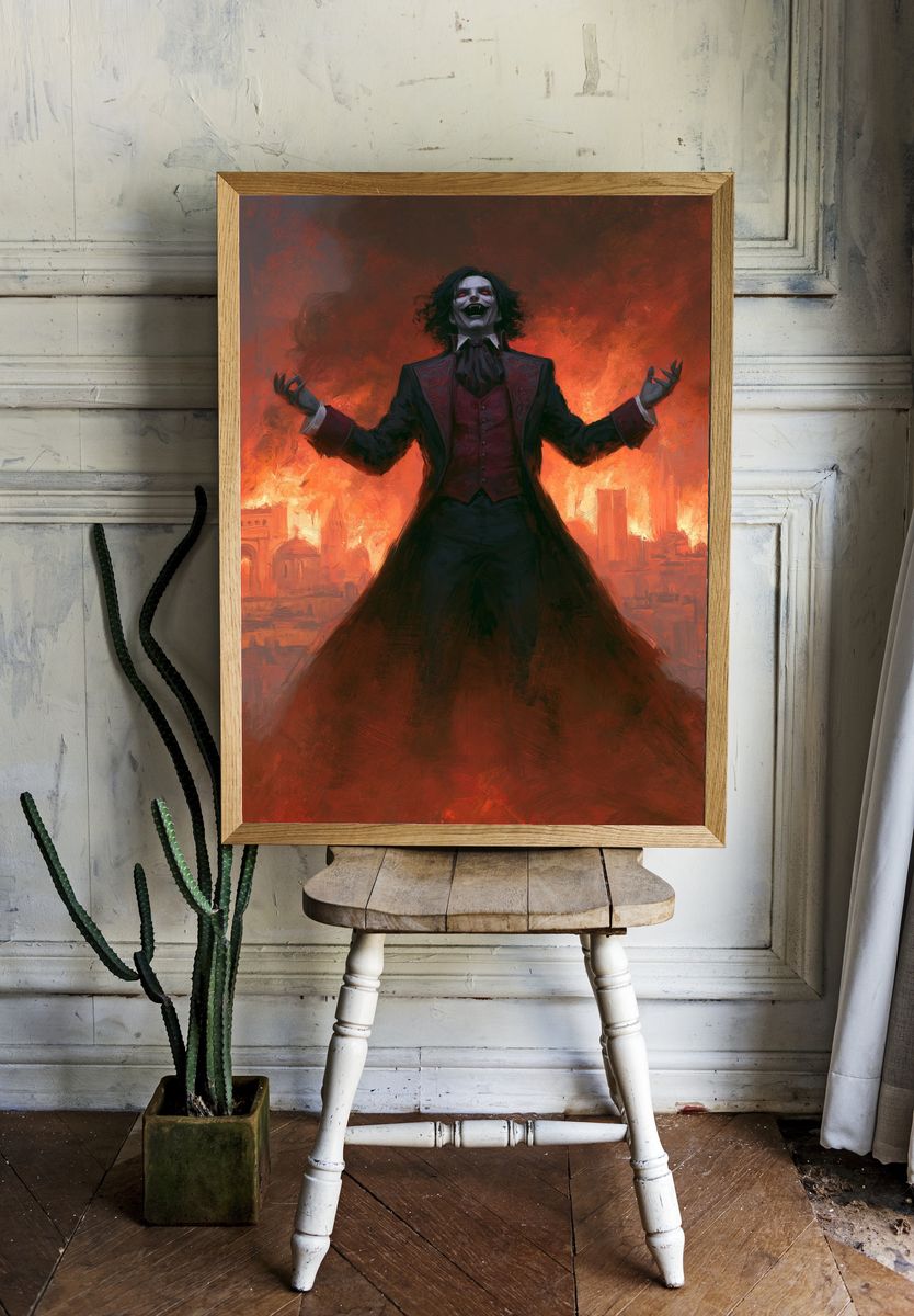 Vampire Lord Gothic Illustration Poster. — room view 1