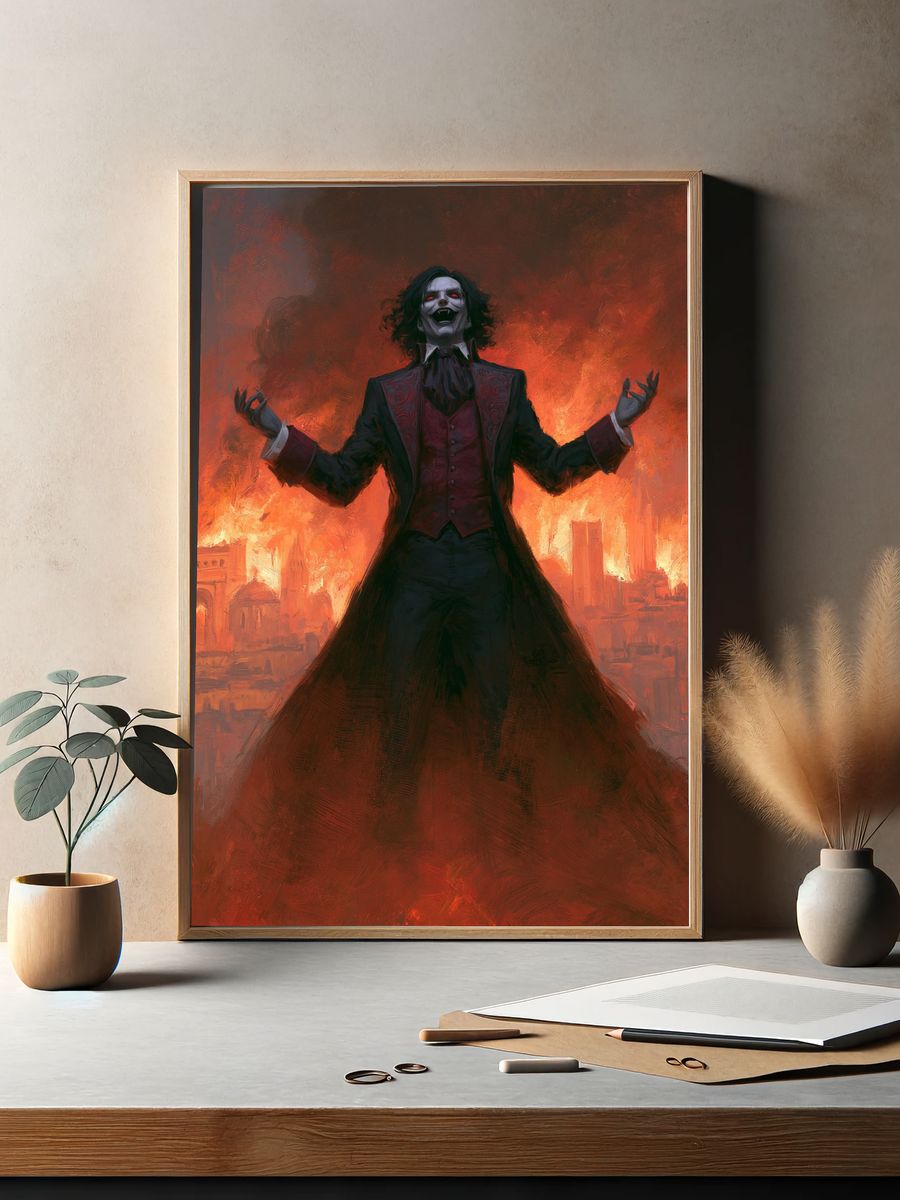 Vampire Lord Gothic Illustration Poster. — room view 2