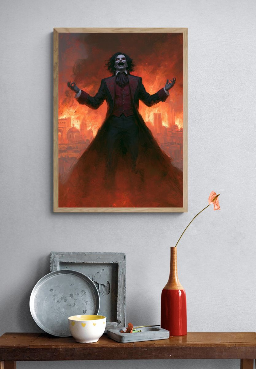 Vampire Lord Gothic Illustration Poster. — room view 3
