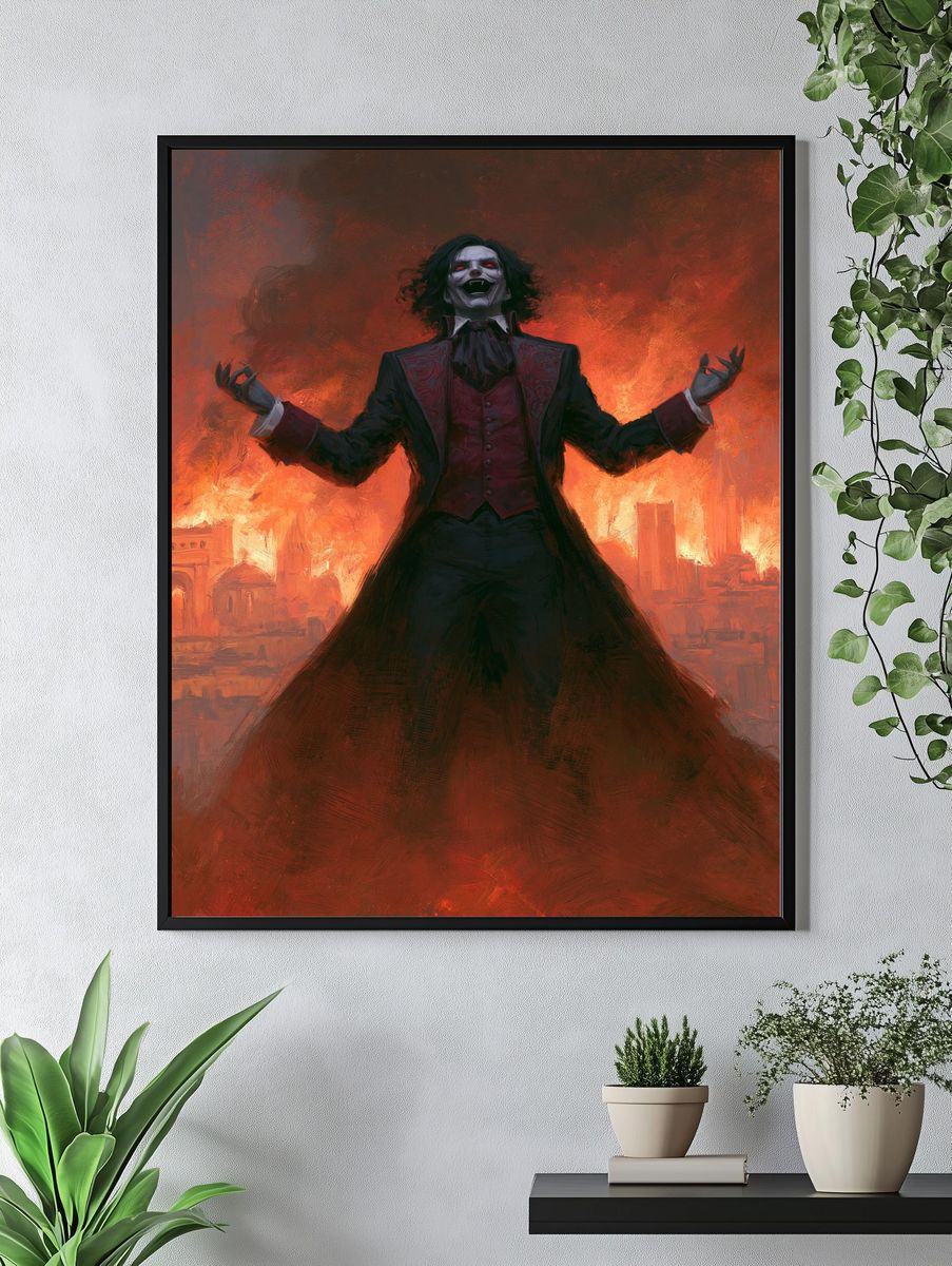 Vampire Lord Gothic Illustration Poster. — room view 4
