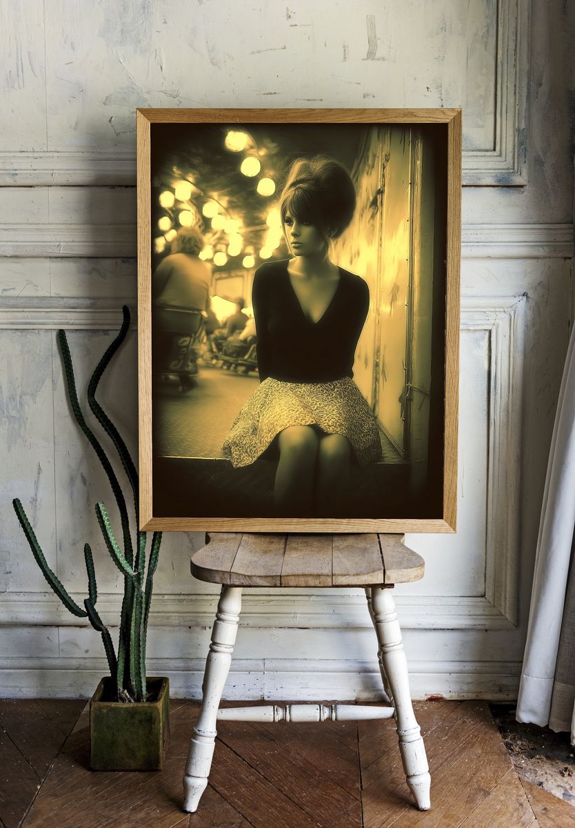 Vintage Doll Portrait Poster. — room view 1